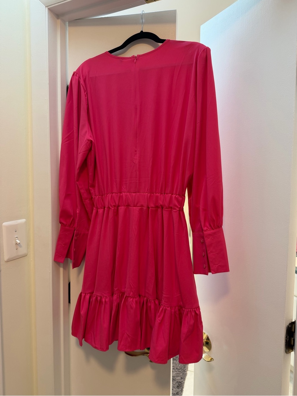 NWT Hot Pink Beulah Flounce Dress - Picture 9 of 11